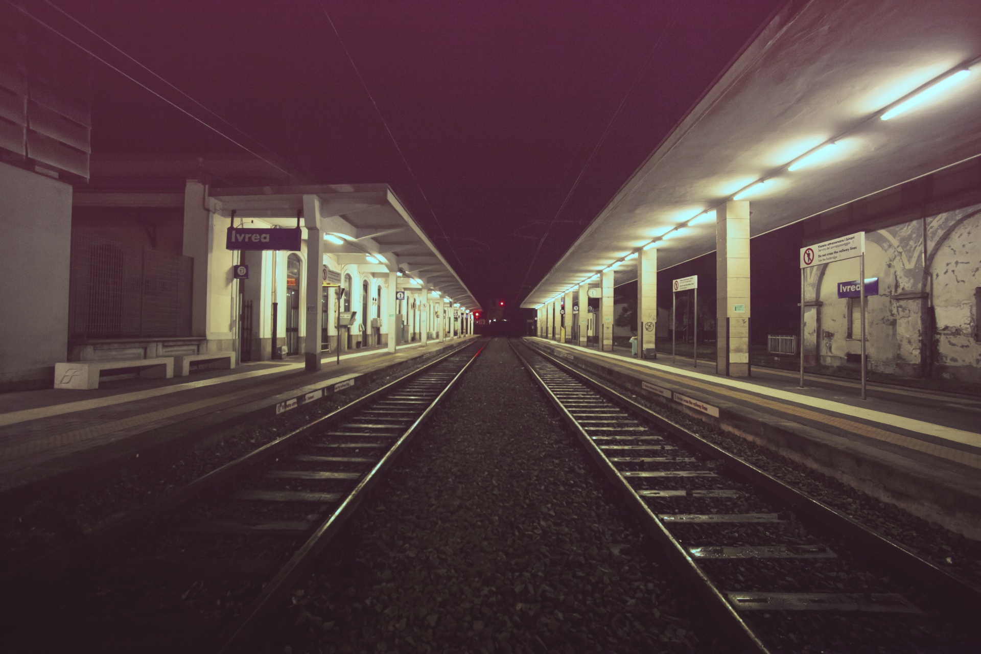 dark empty train station free photo