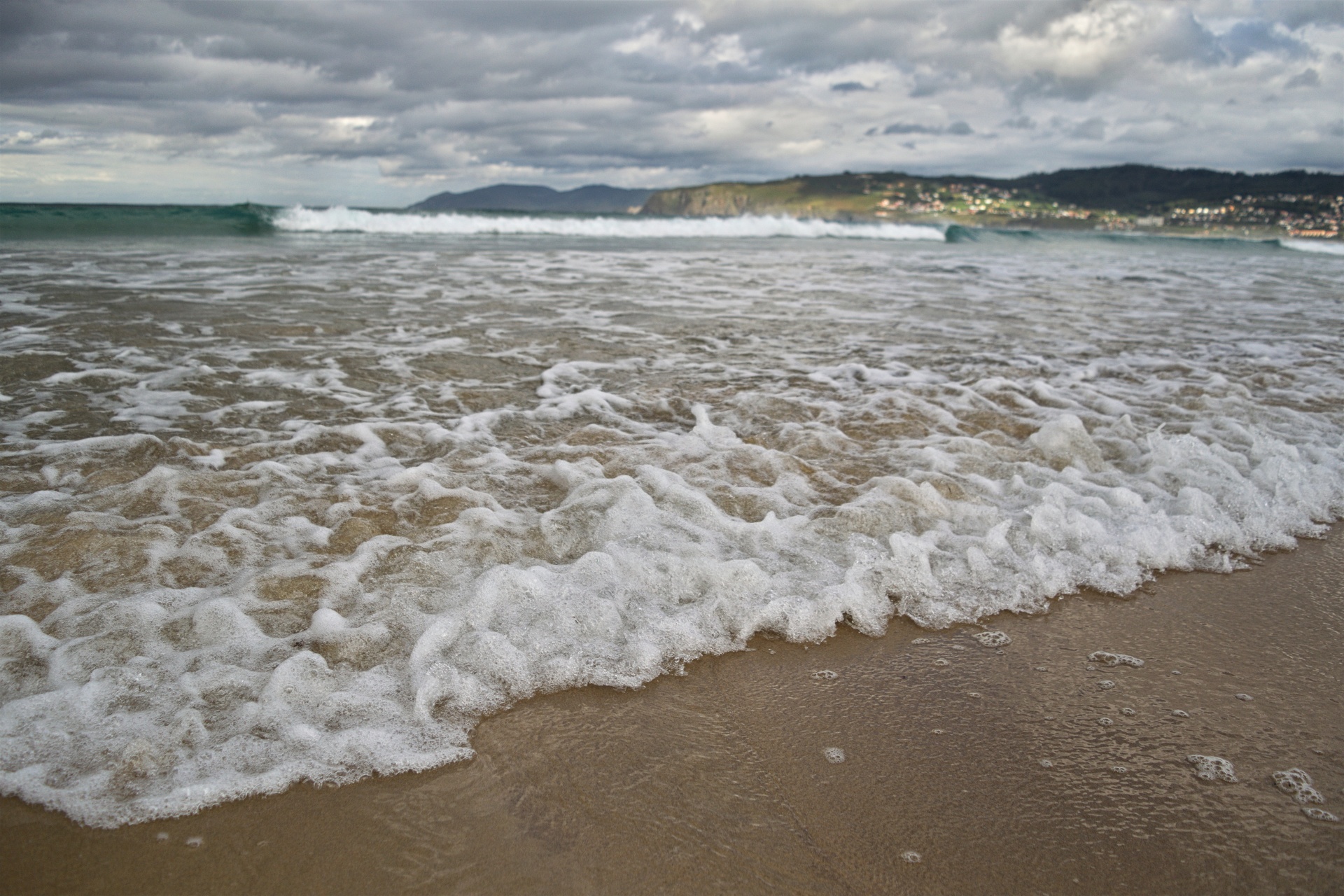 beach frouxeira on the shore free photo