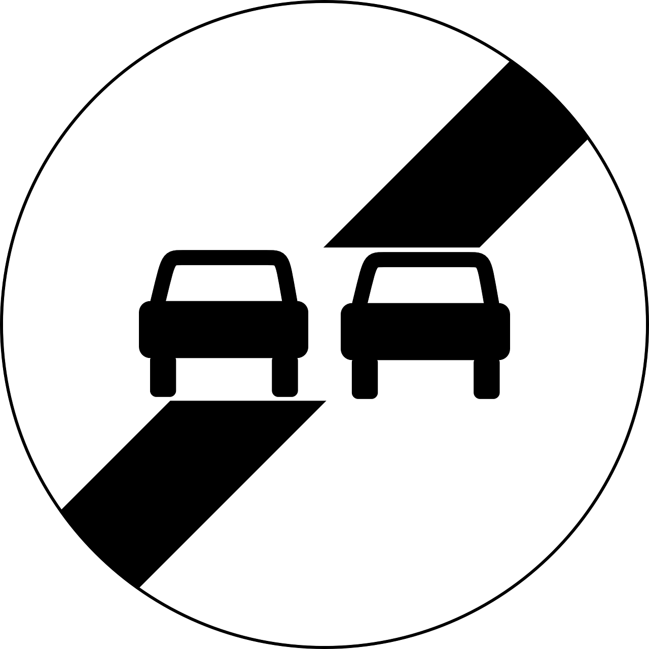 end of no overtaking traffic sign sign free photo
