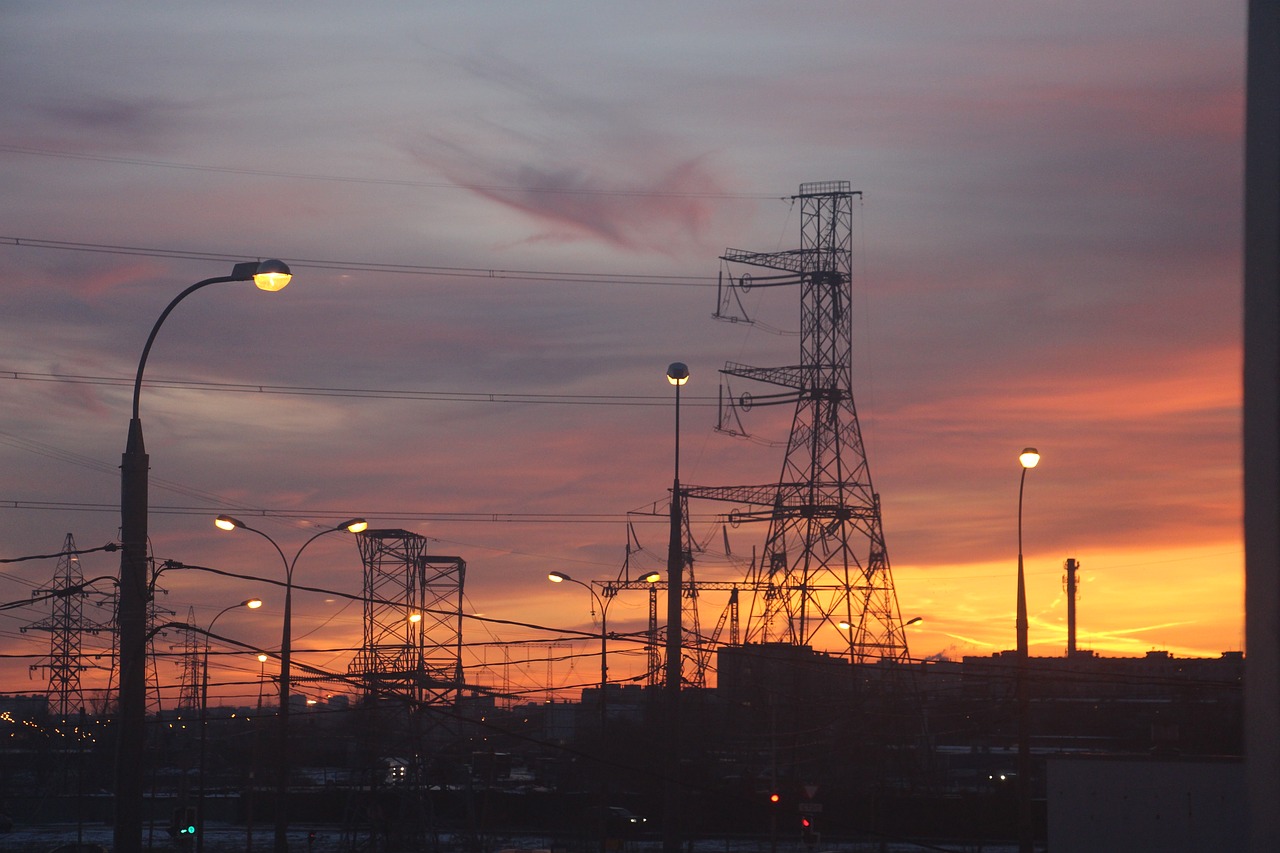 energy industry sunset free photo