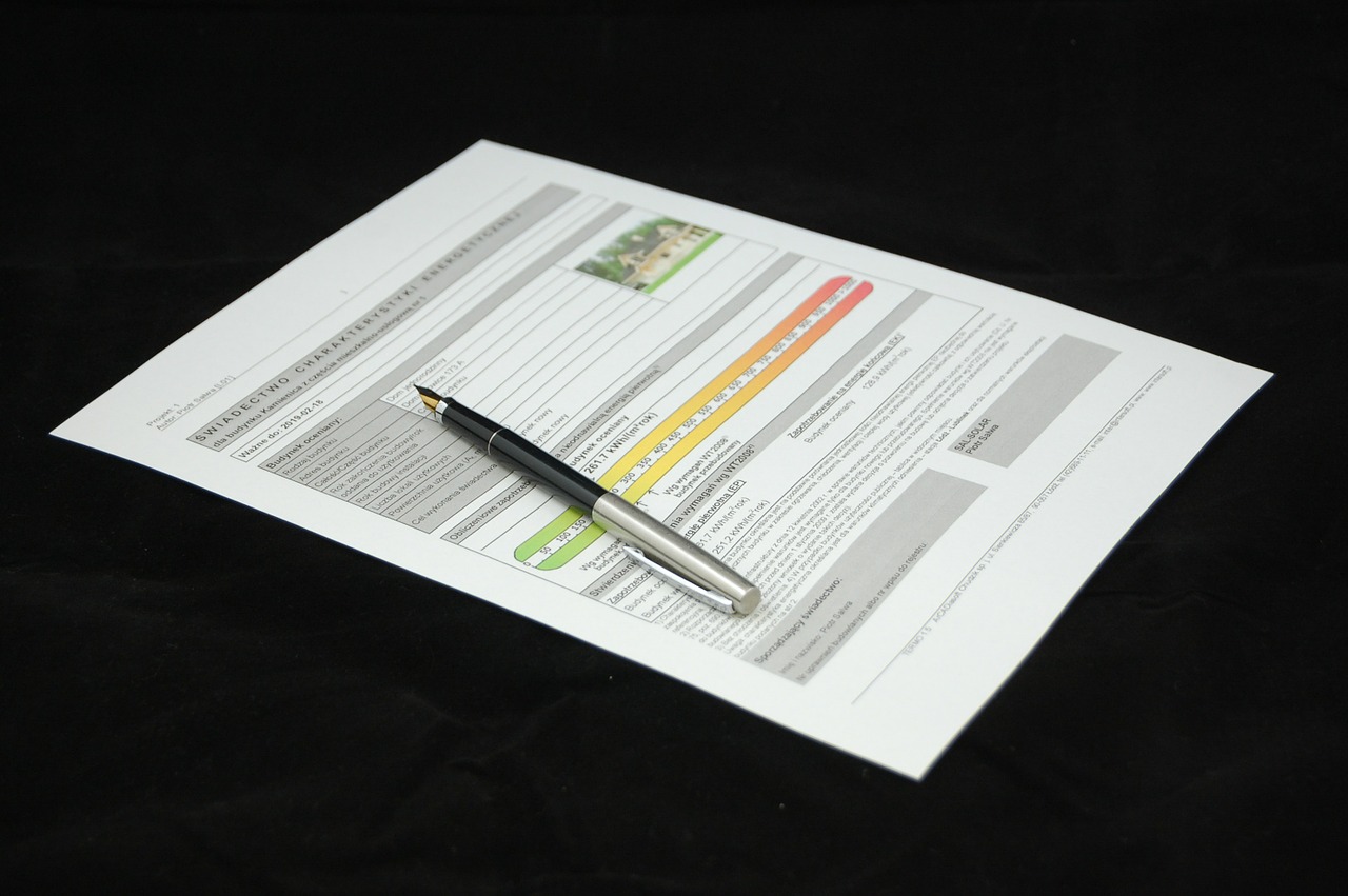 energy certificate document agreement free photo
