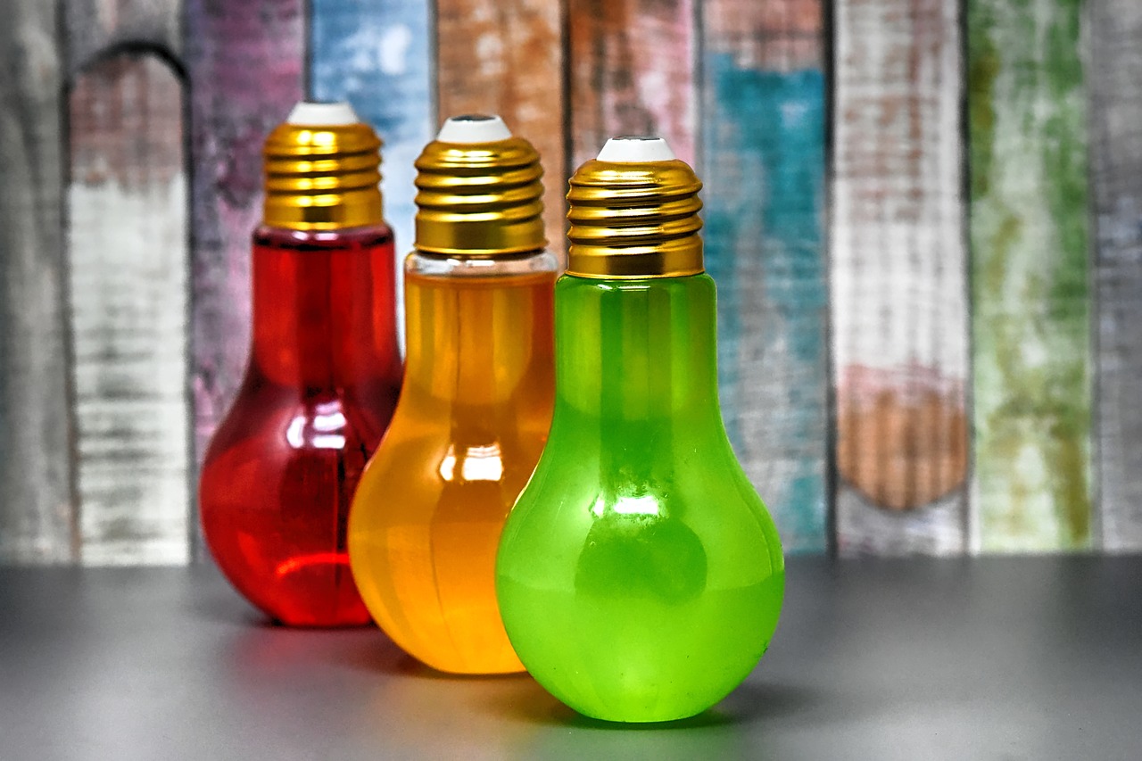 energy drinks  light bulbs  bottles free photo