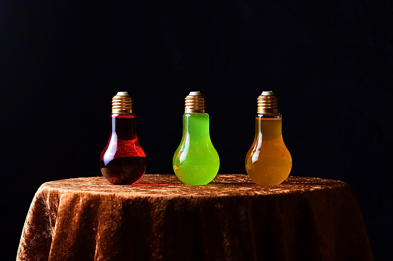 energy drinks  light bulbs  bottles free photo