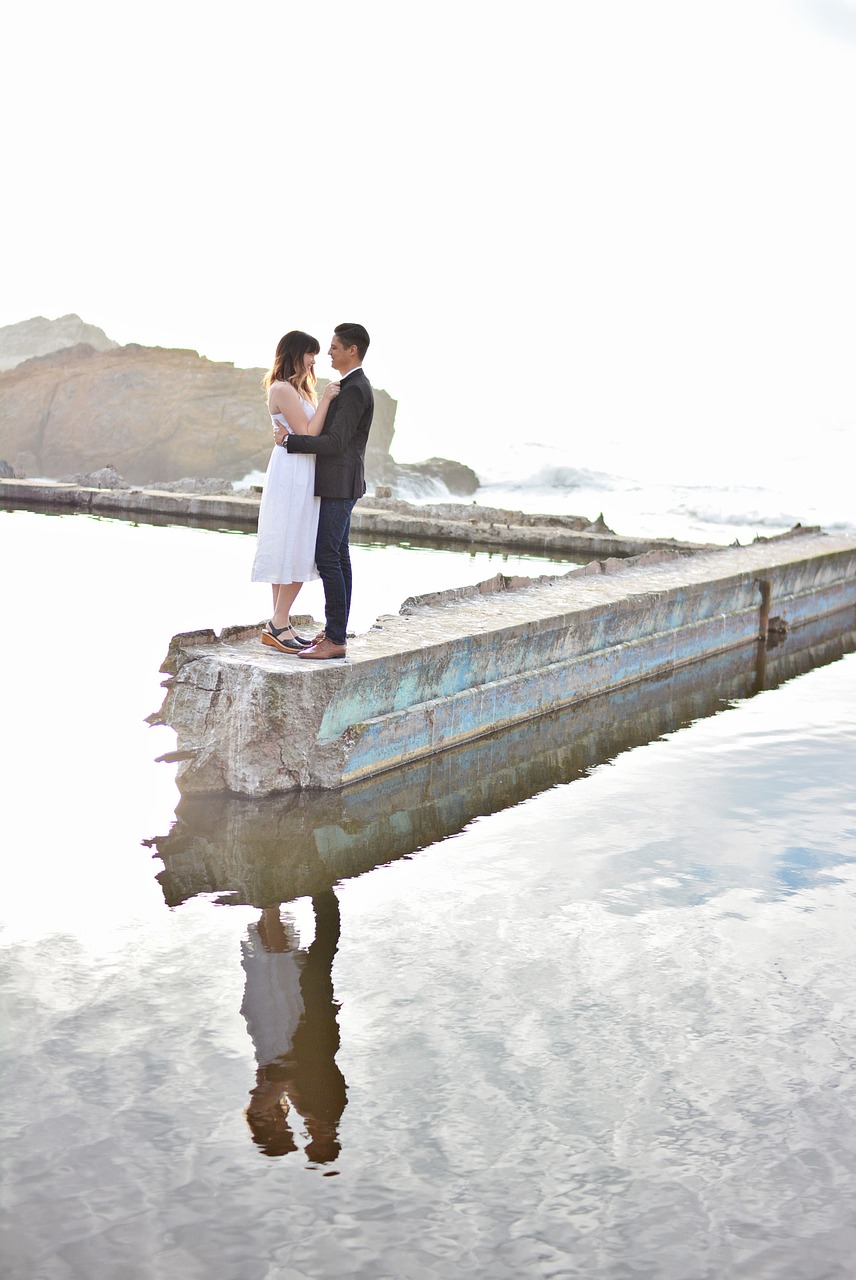 engagement love reflection free photo