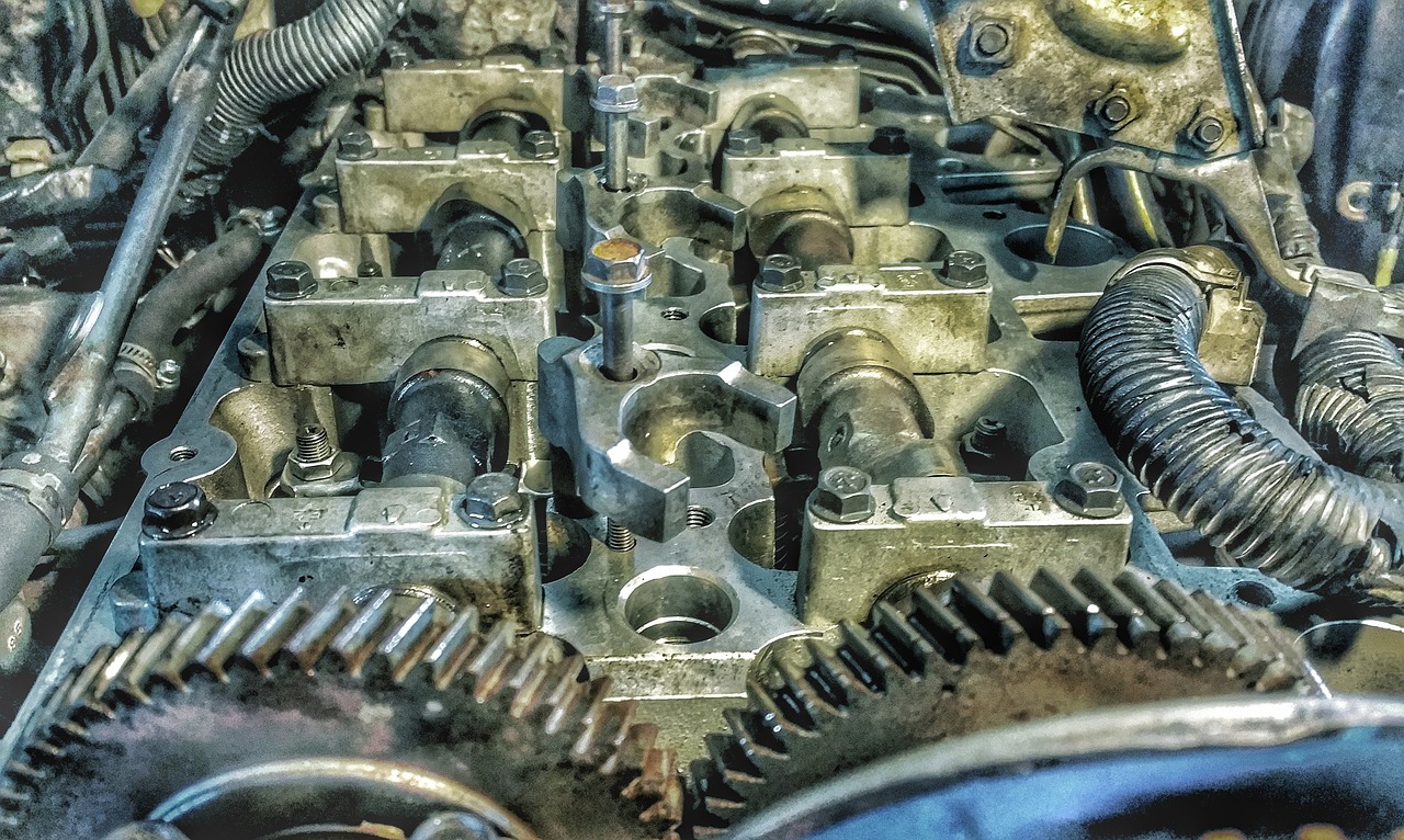 engine  camshafts  gears free photo