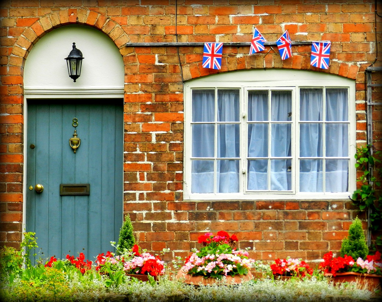england british flag doorway free photo