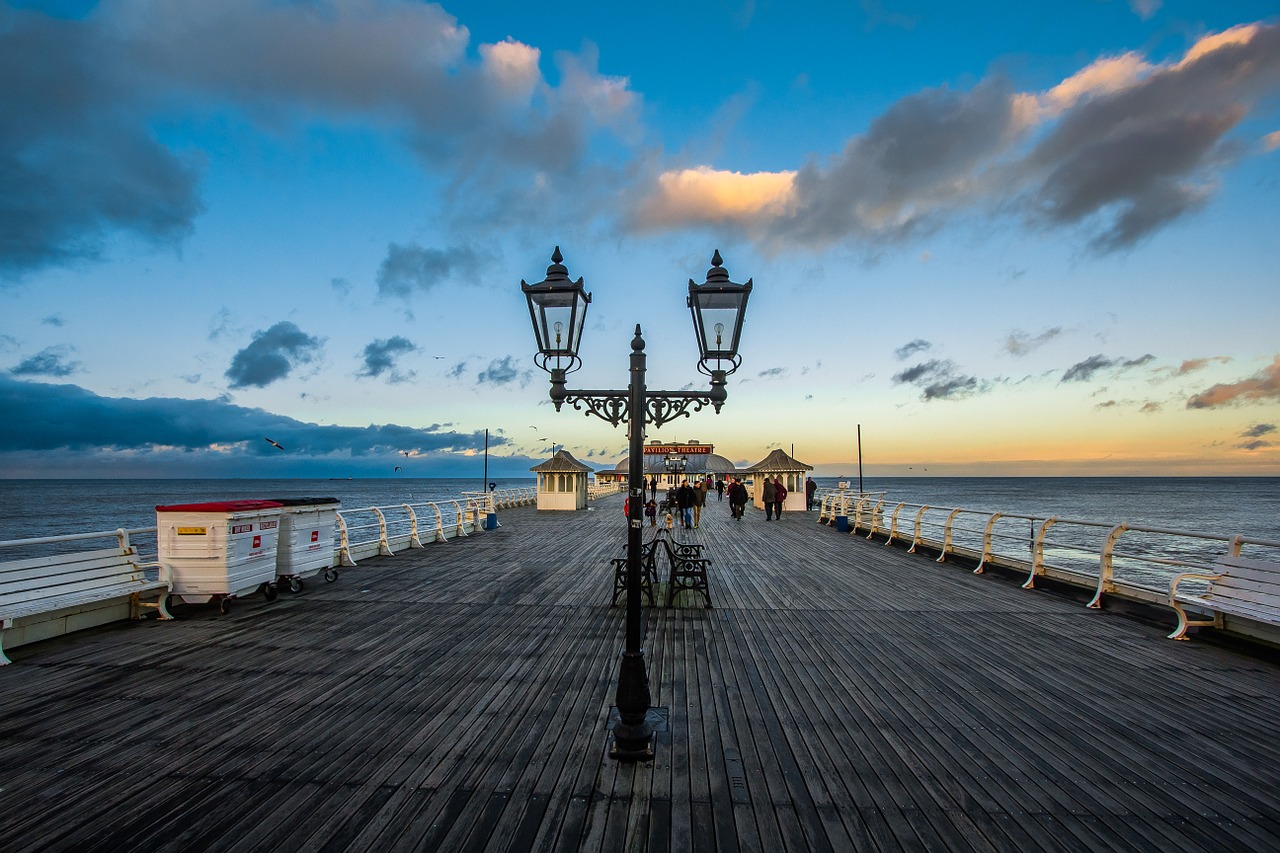 england cromer pier in the evening free photo