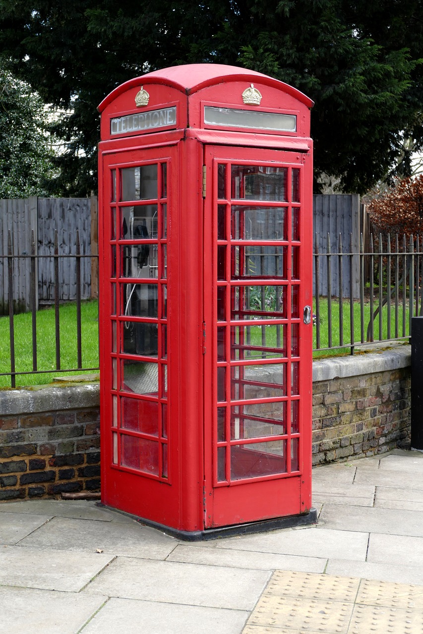 england phone booth dispensary free photo