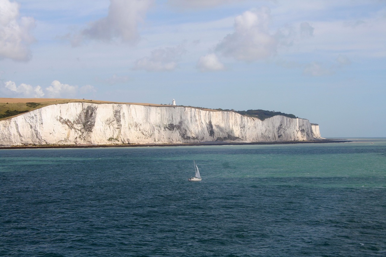 england chalk cliffs sea free photo