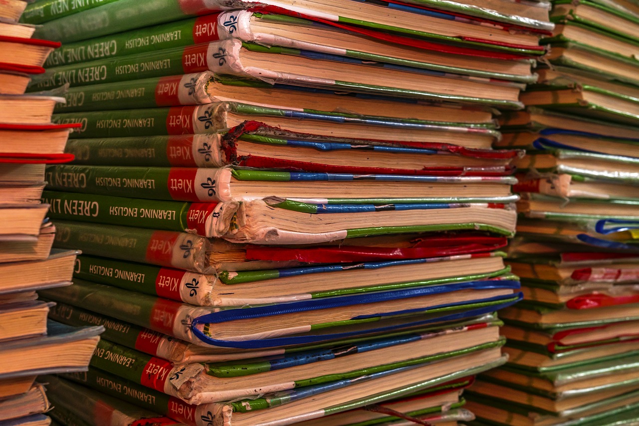 english books book stack free photo