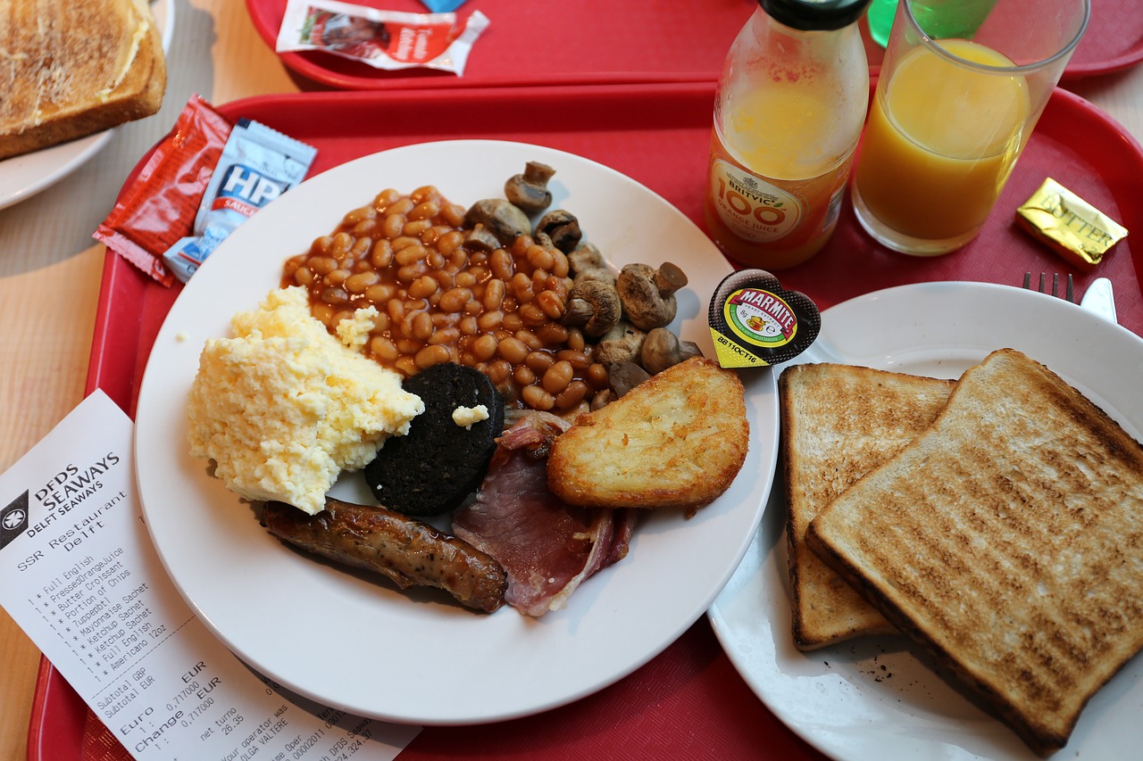 english breakfast ferry orange juice free photo