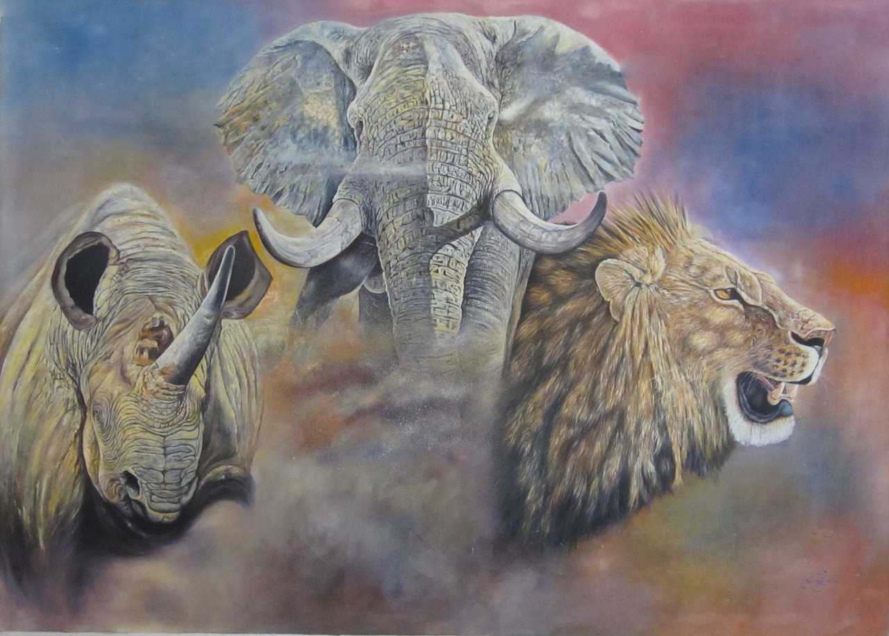 enormous art africa painting free photo