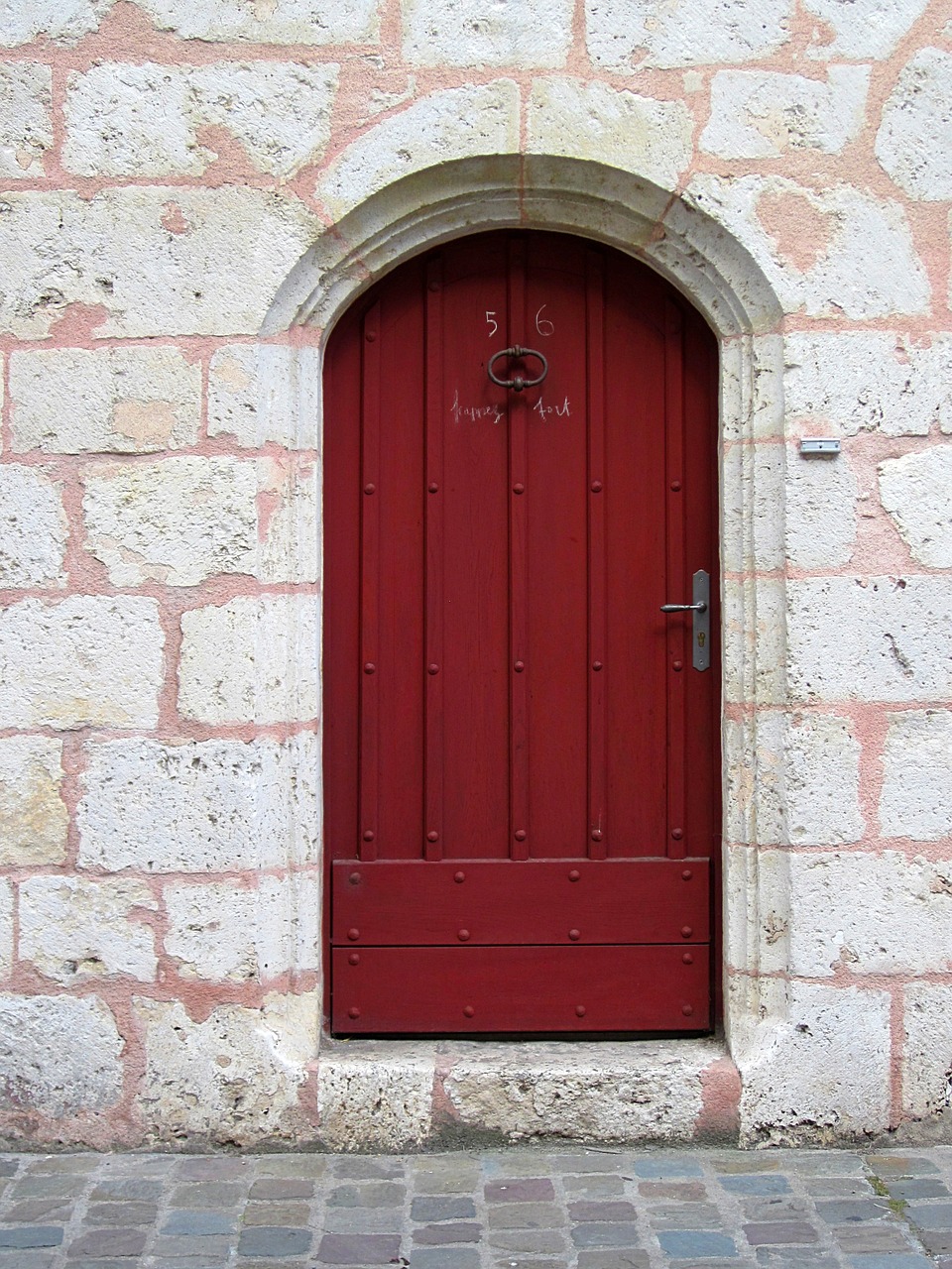 entrance door red free photo