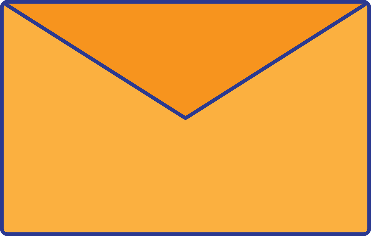 envelope orange mail free photo