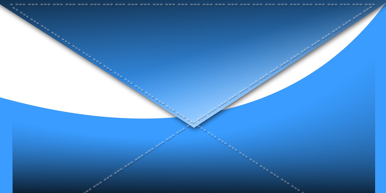 envelope blue icon free photo