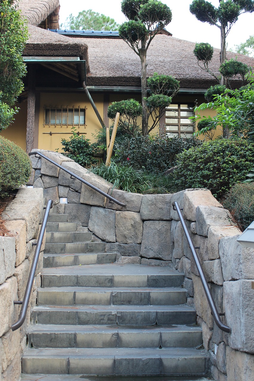 epcot center japan stairs free photo