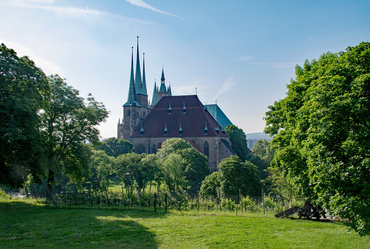 erfurt cathedral erfurt thuringia germany free photo