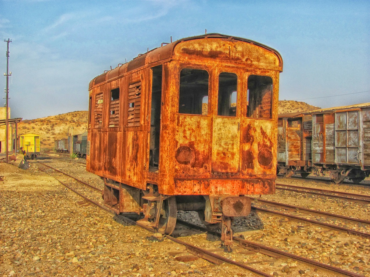 eritrea train yard free photo