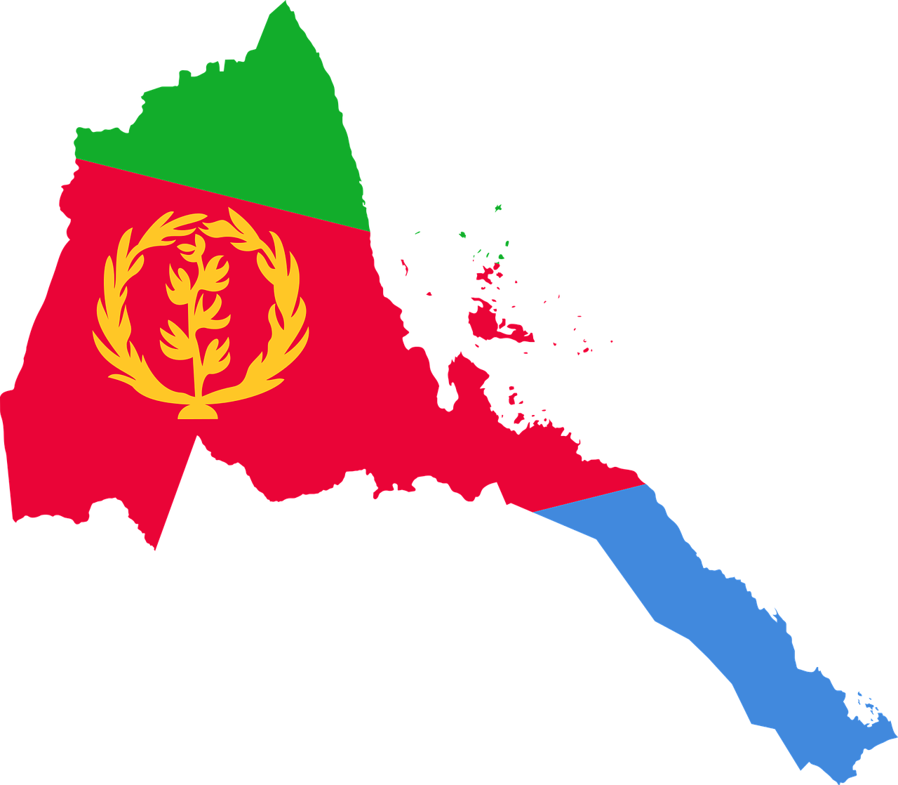eritrea flag map free photo