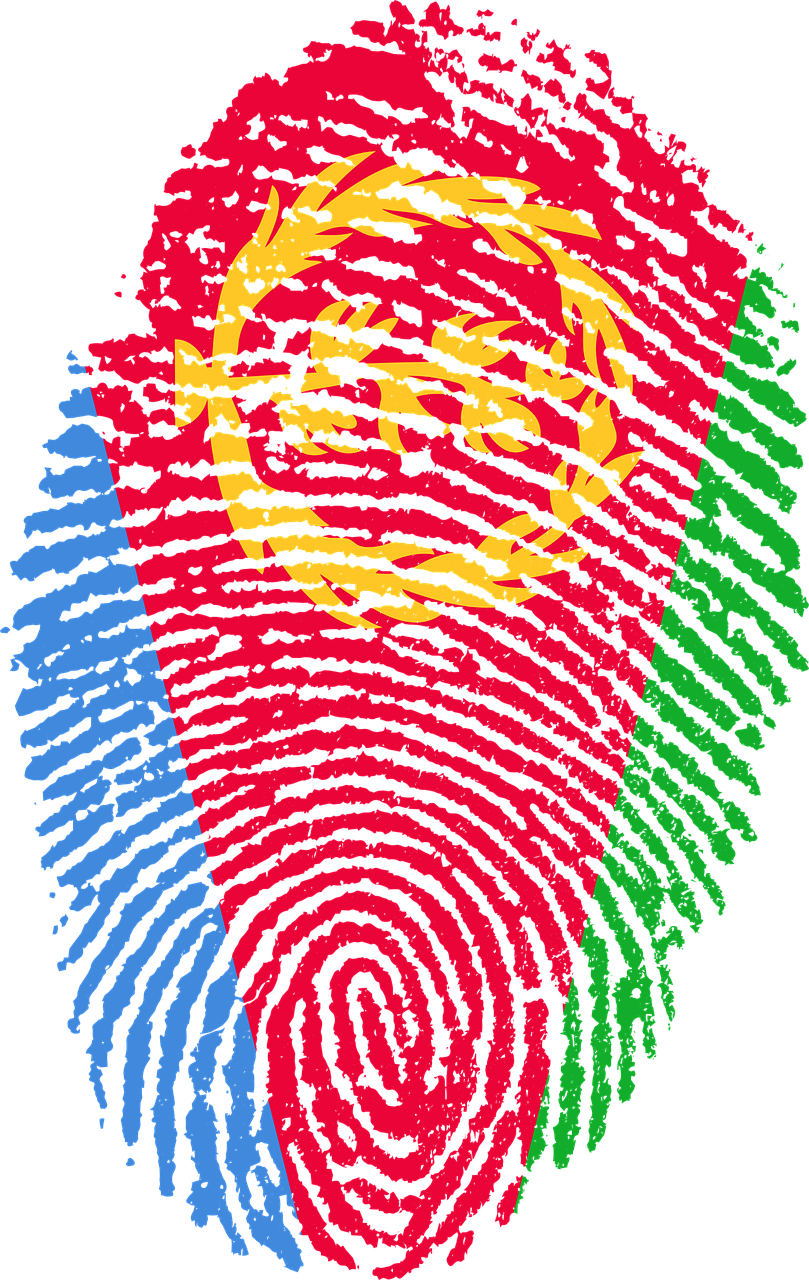 eritrea flag fingerprint free photo