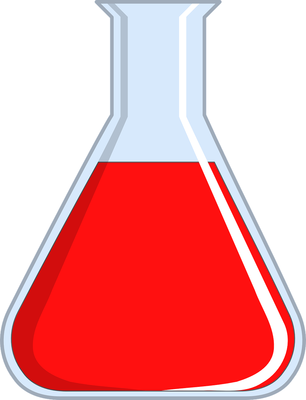 erlenmeyer flask glassware red free photo