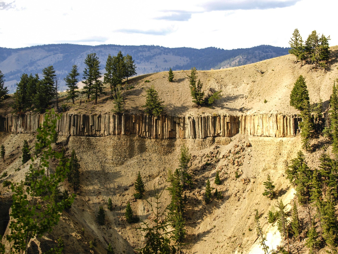 erosion yellowstone national park wyoming free photo