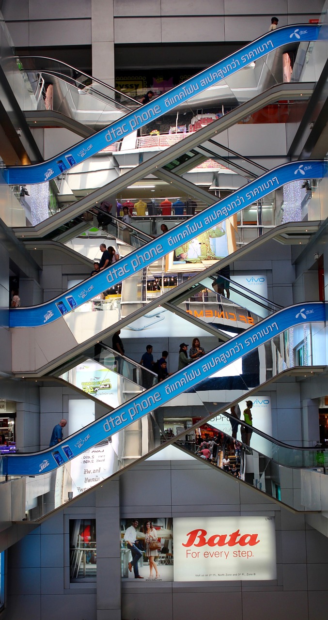 escalator bangkok thailand free photo