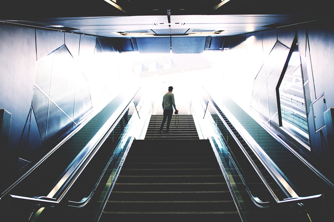 escalator transportation public free photo