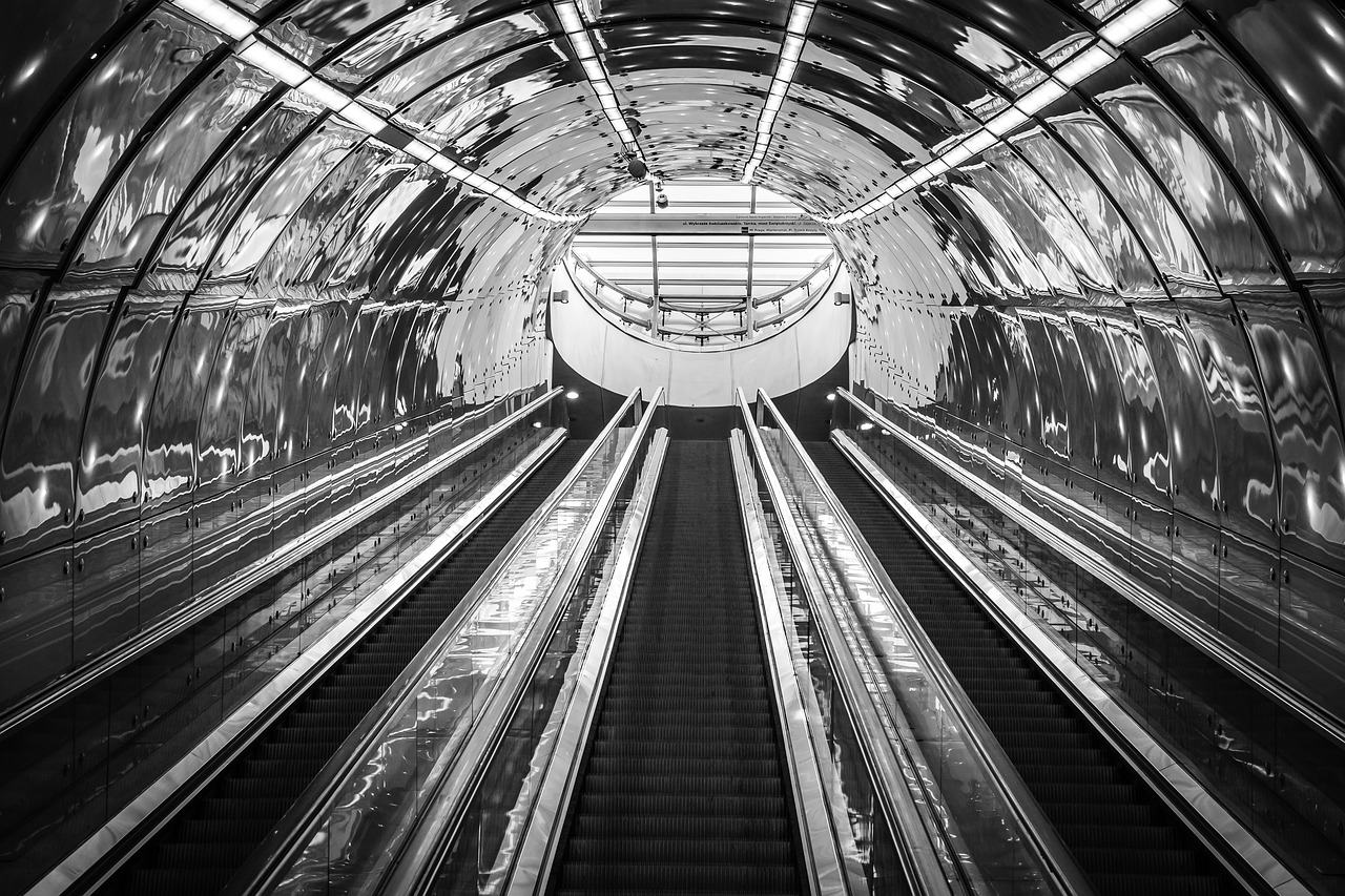 escalator metro station free photo