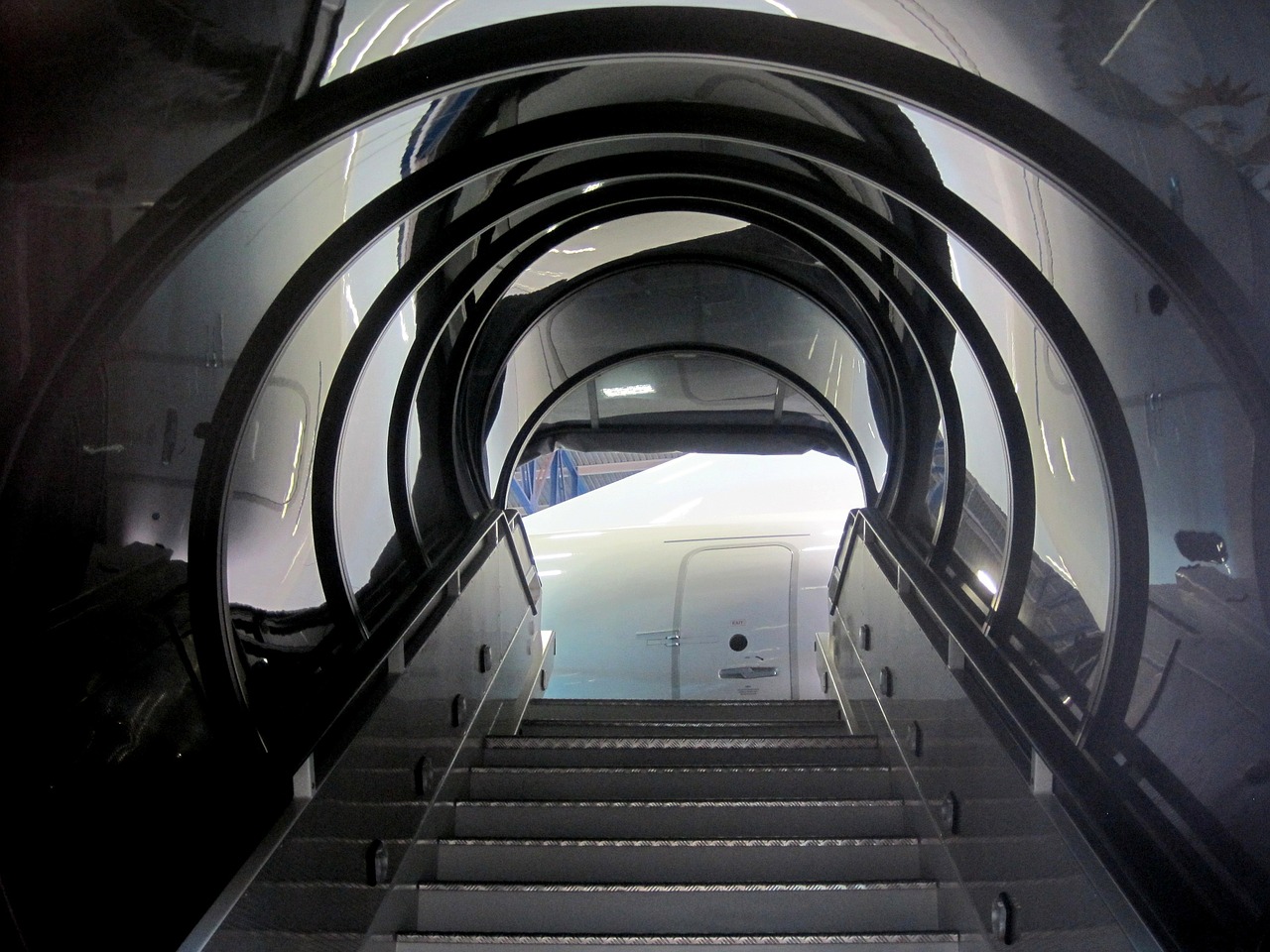escalator moving staircase moving stairway free photo