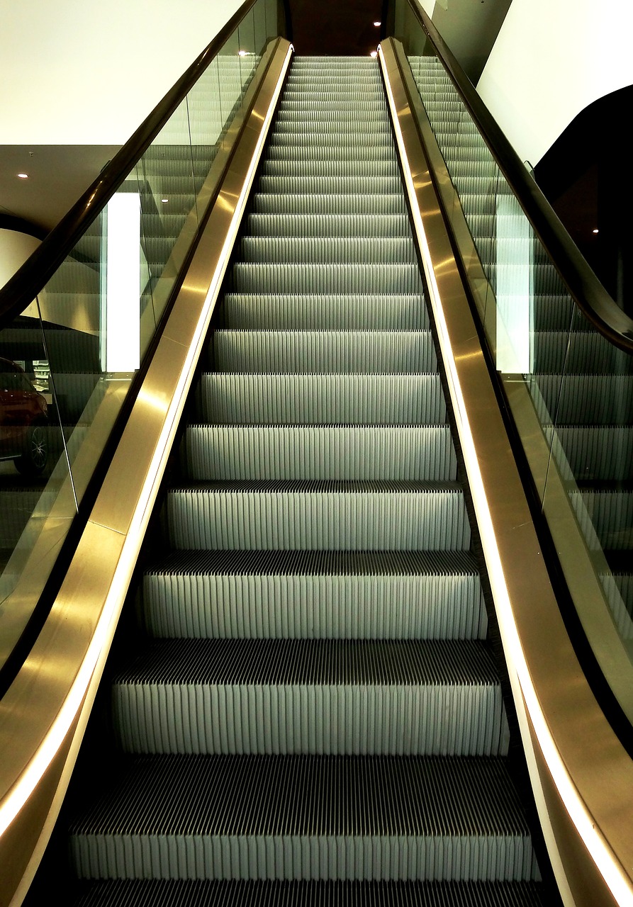 escalator stairs architecture free photo