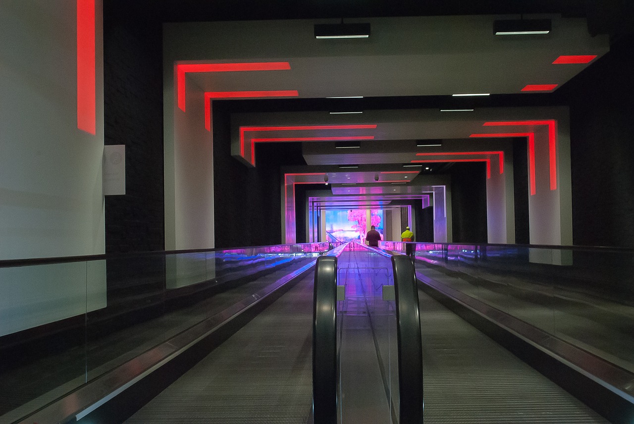escalator underground building free photo