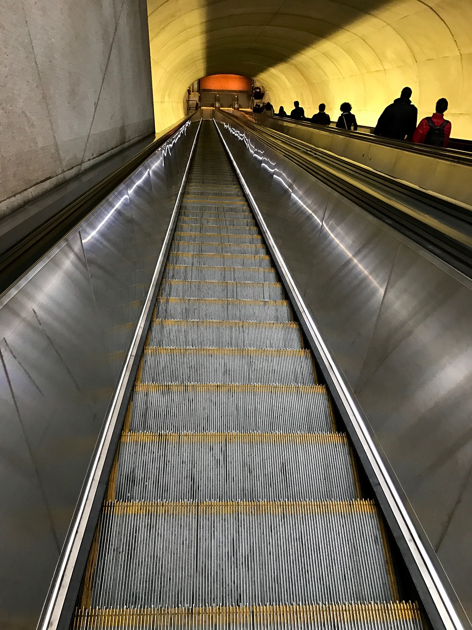 escalator subway commuters free photo