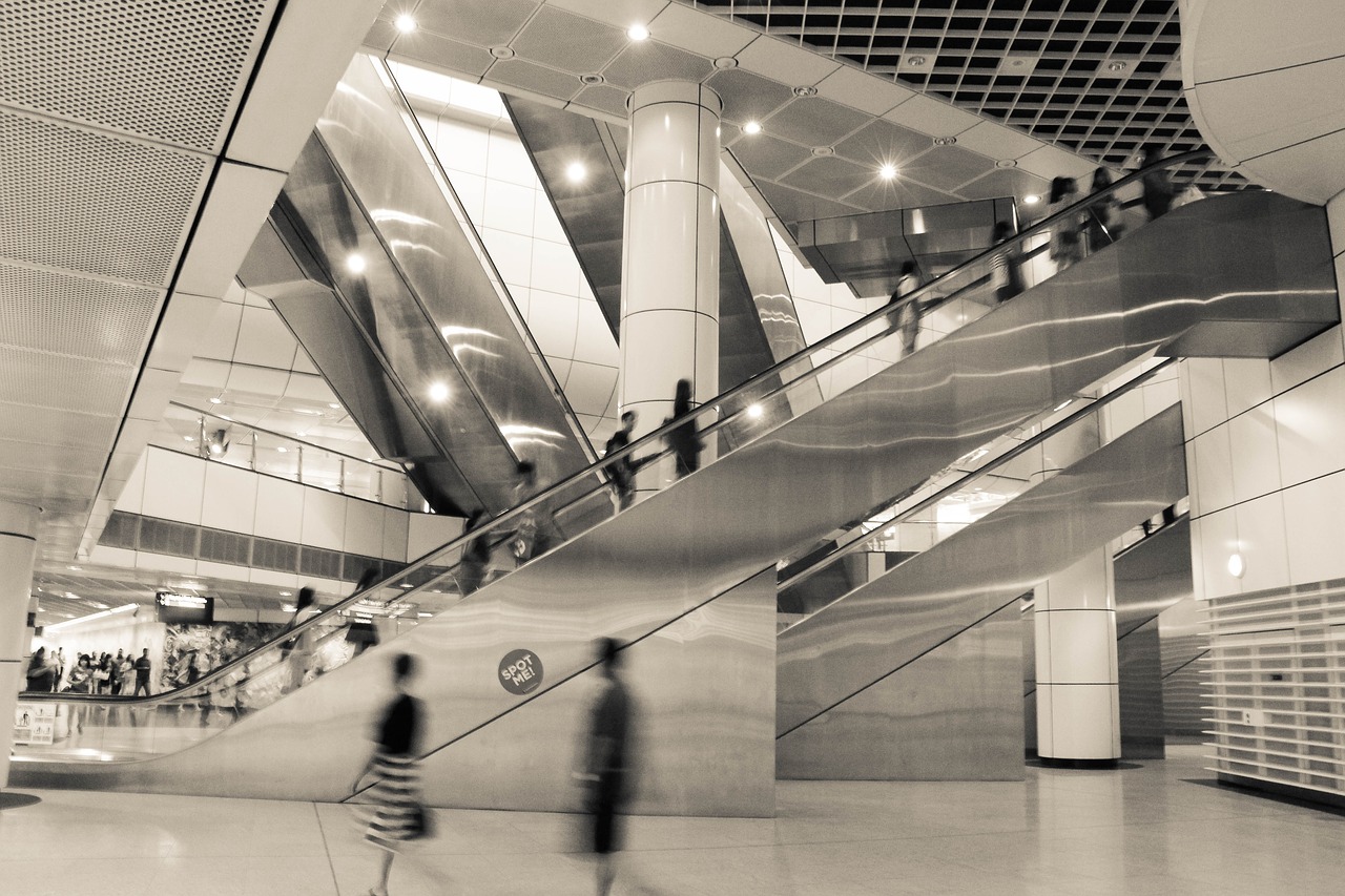 escalator subway singapore free photo