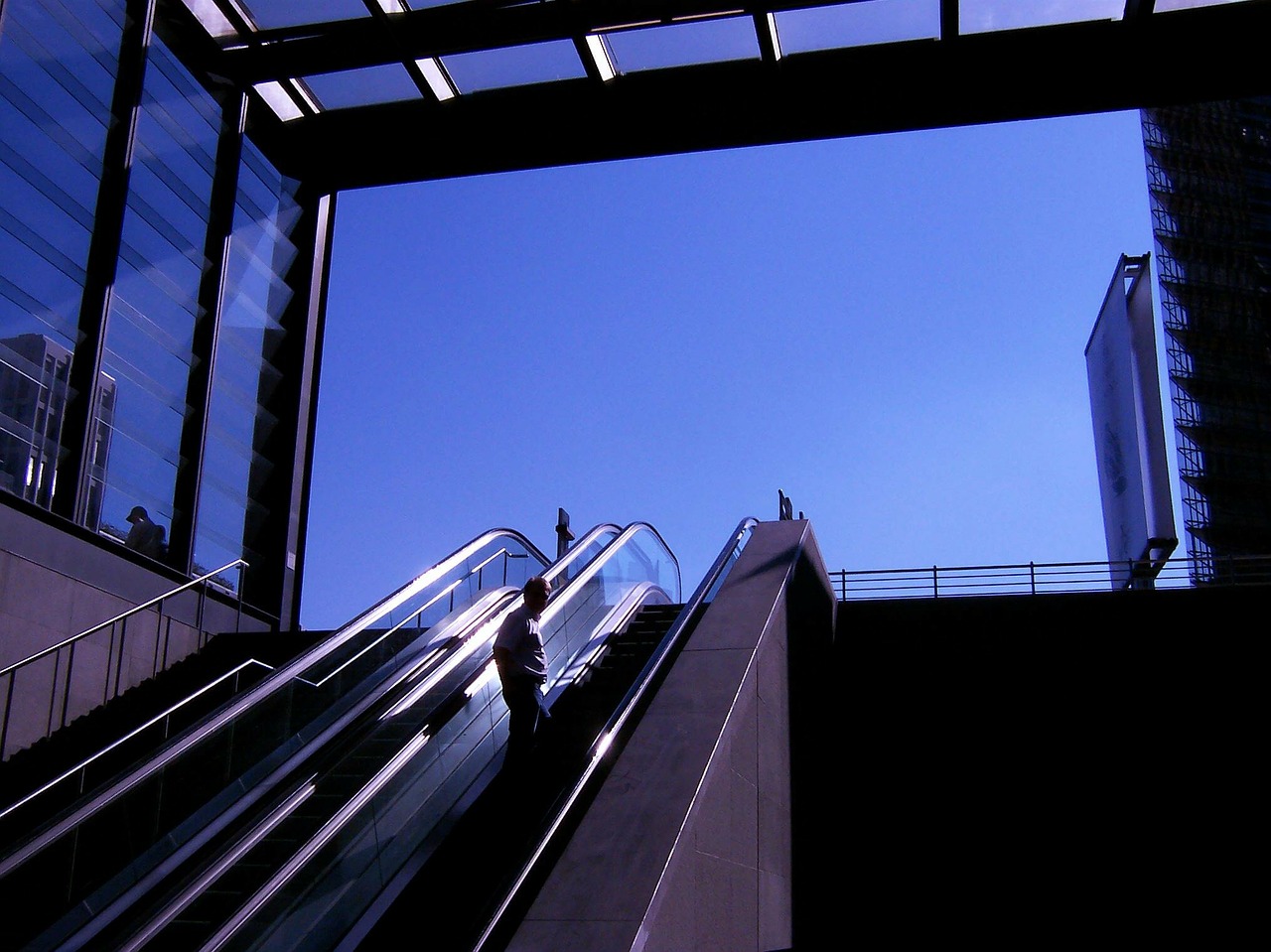 escalator stairs architecture free photo