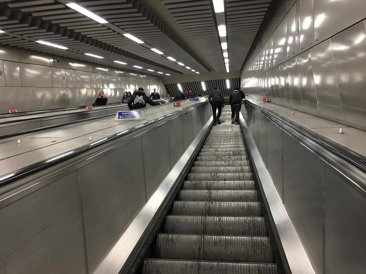 escalator tube underground free photo