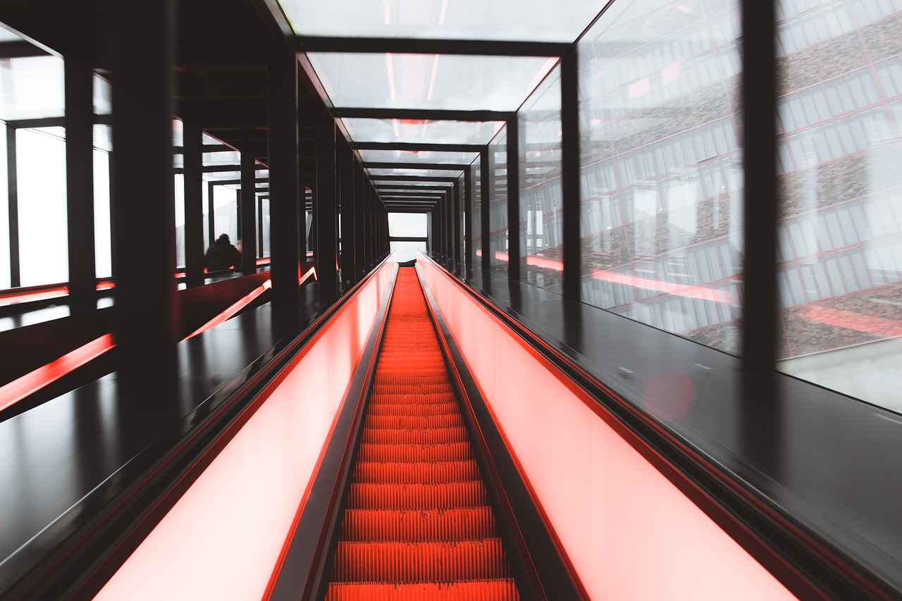 escalator light glass free photo
