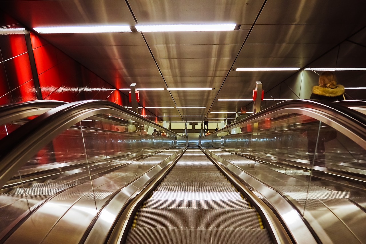 escalator  metro  stairs free photo