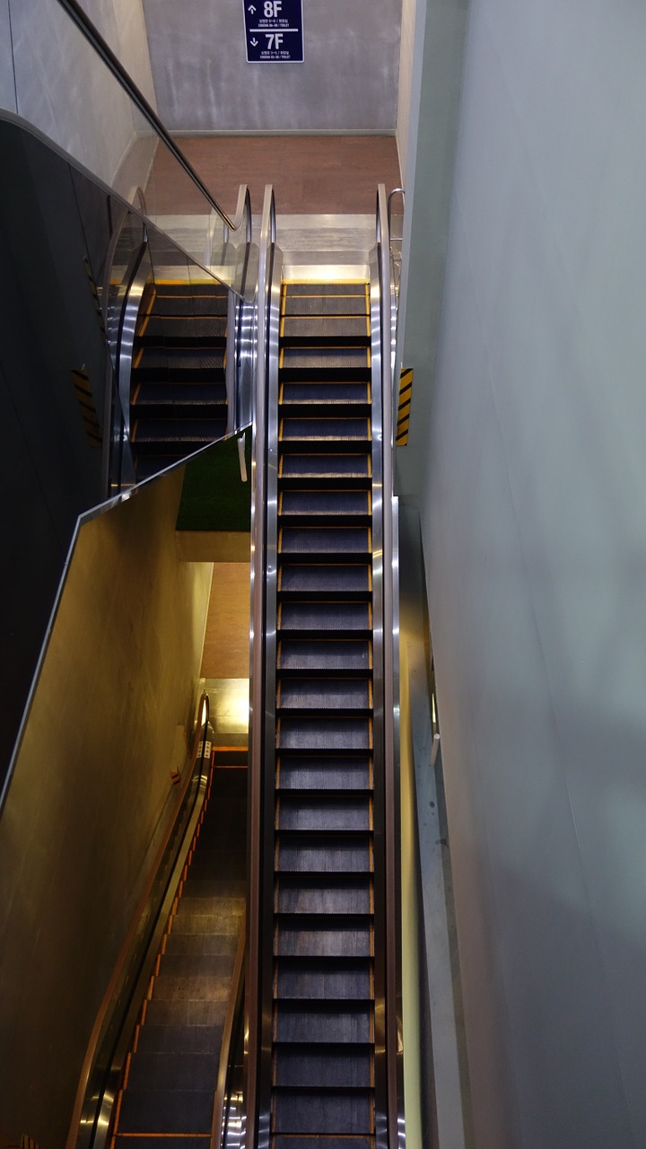 escalator building internal free photo