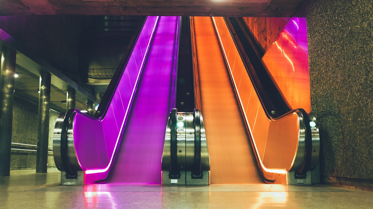 escalator staircase metro free photo