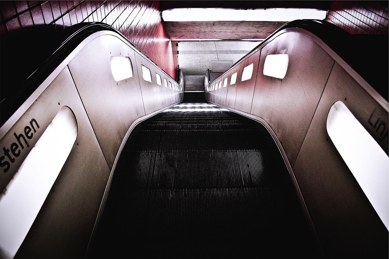 escalator subway station stairs free photo