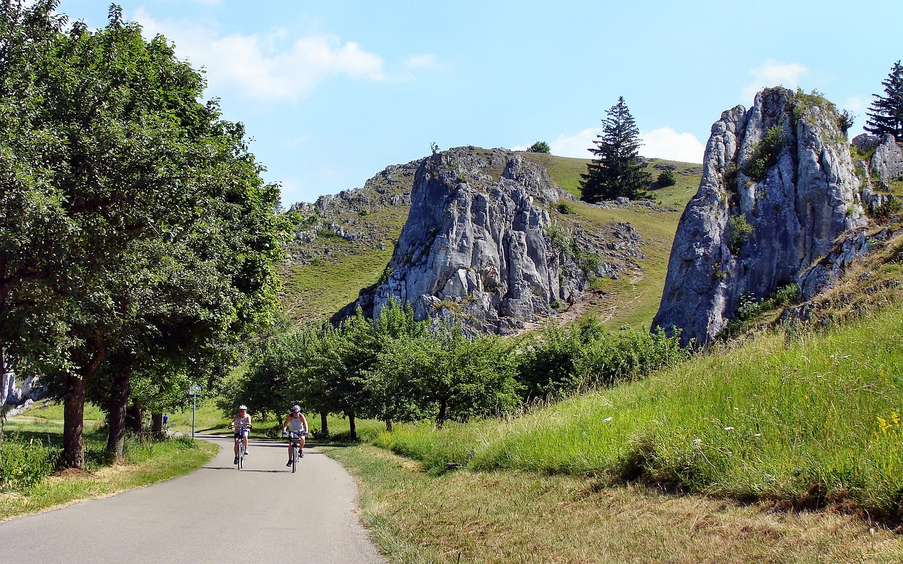 eselsburg valley bike ride rock free photo