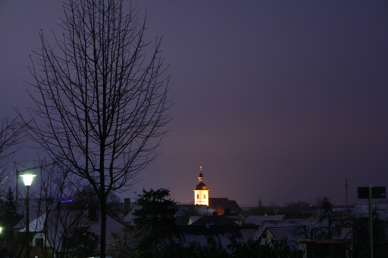 estenfeld würzburg evening free photo