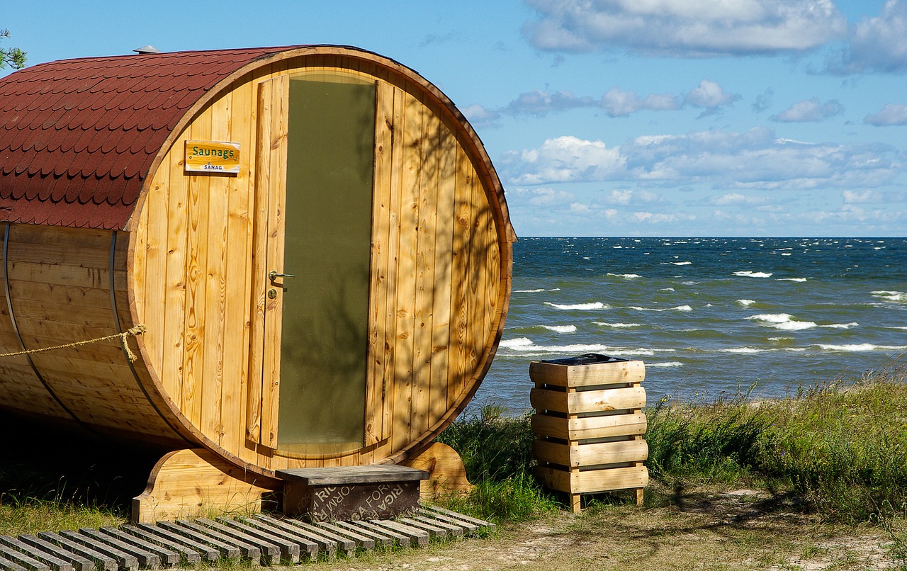 estonia sauna baltic sea free photo