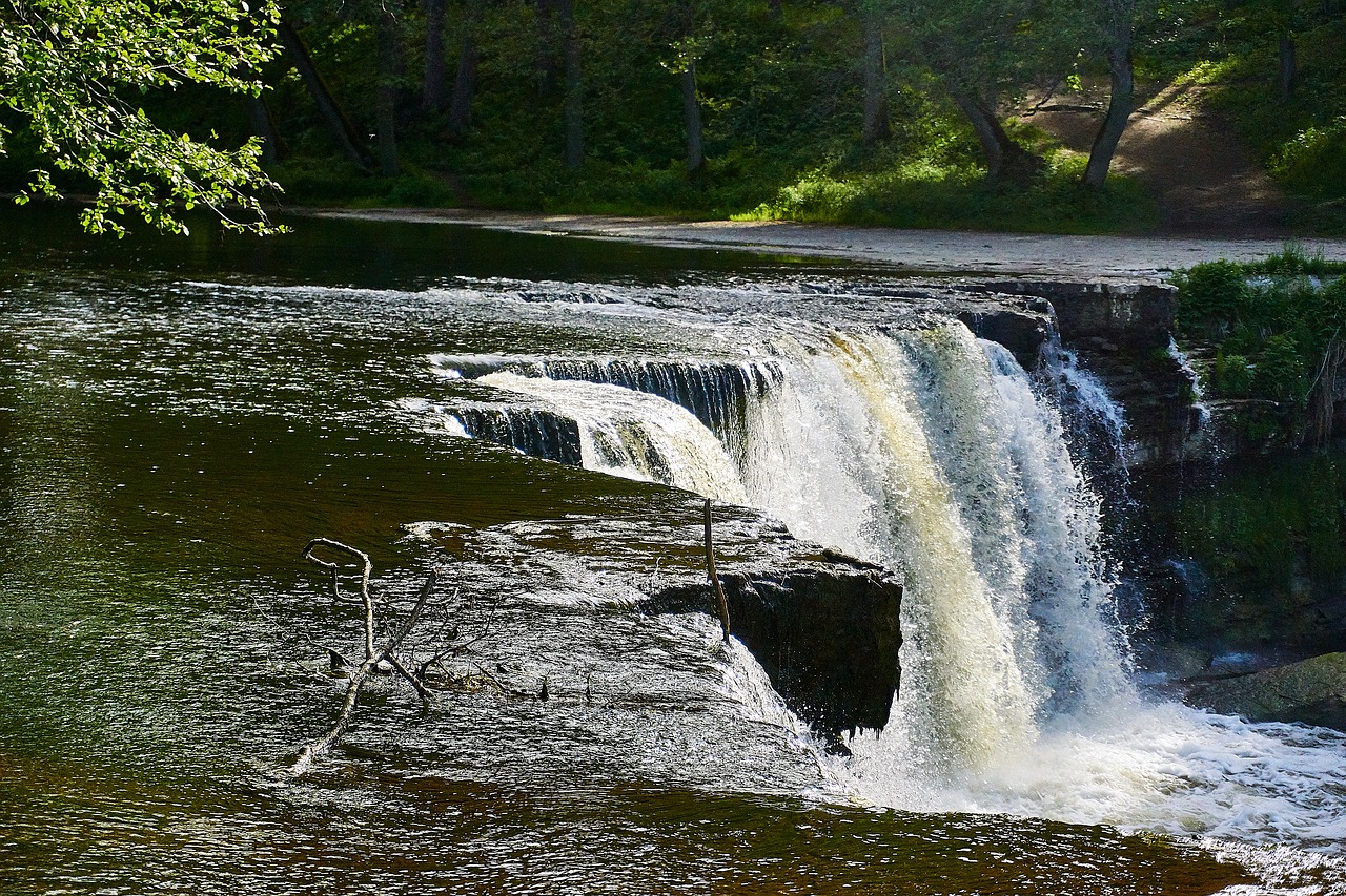 estonia waterfall river free photo