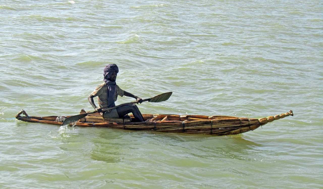 ethiopia tana reed boat free photo