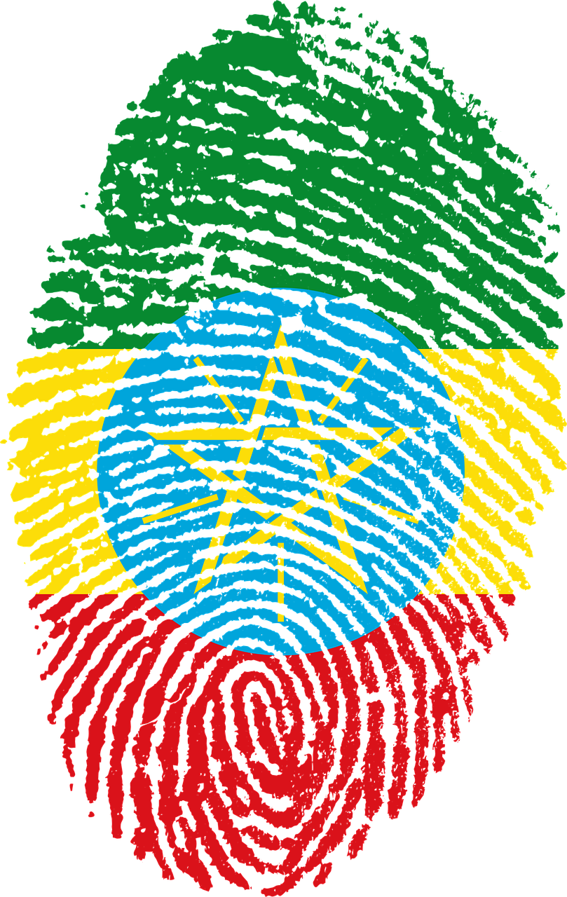 ethiopia flag fingerprint free photo
