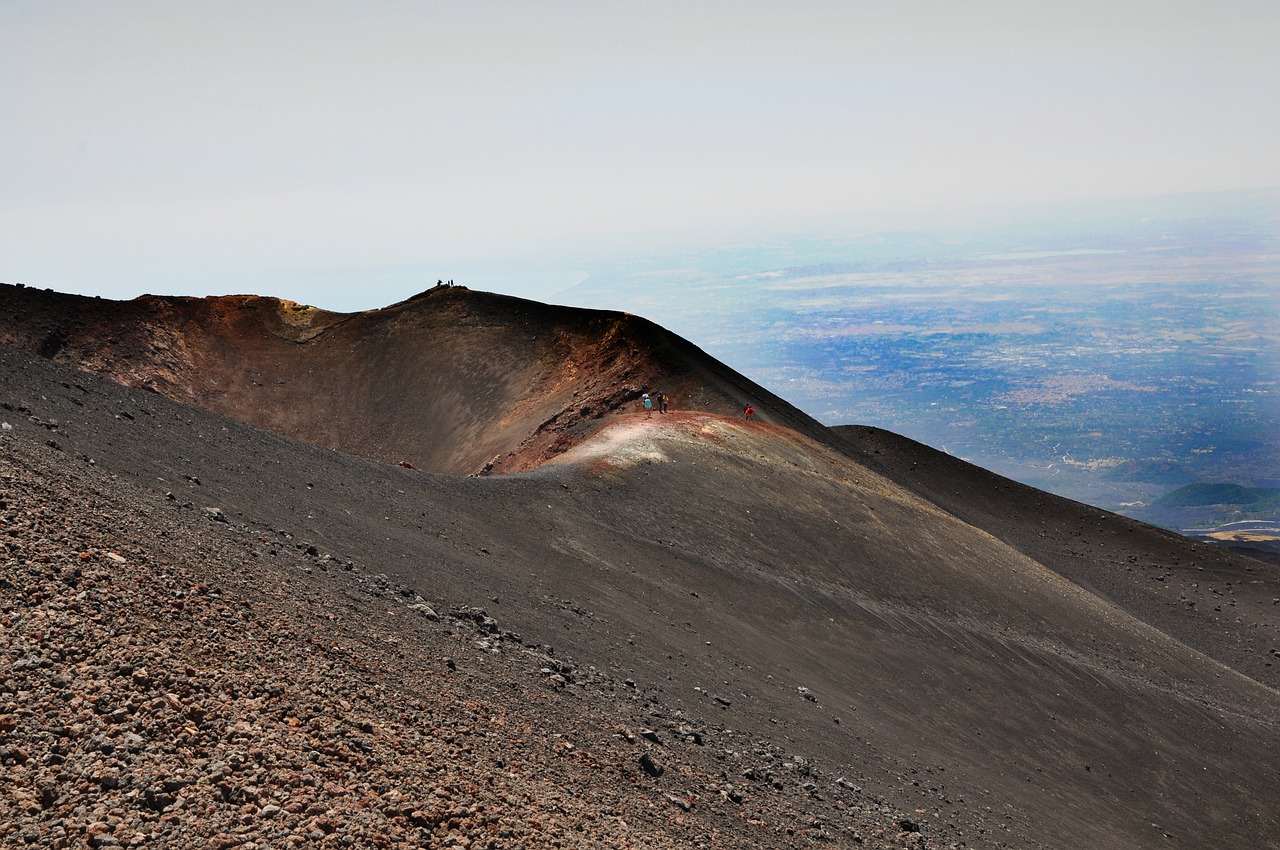 etna  volcano  crater free photo