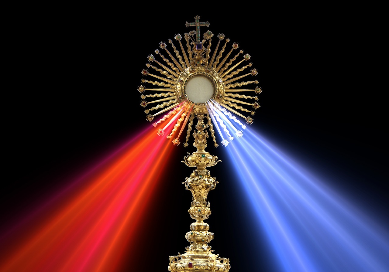 eucharist divine mercy monstrance free photo