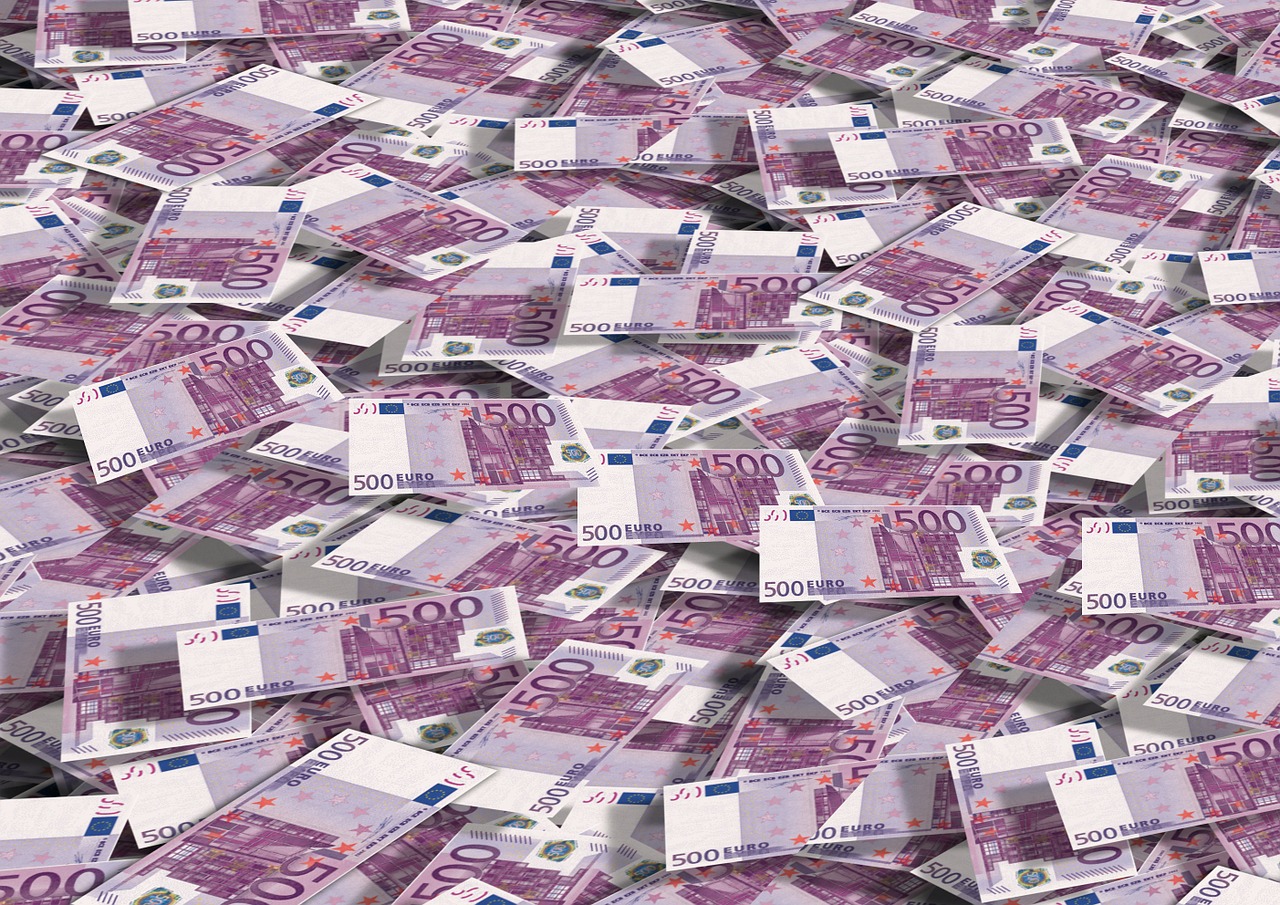 euro stack money free photo